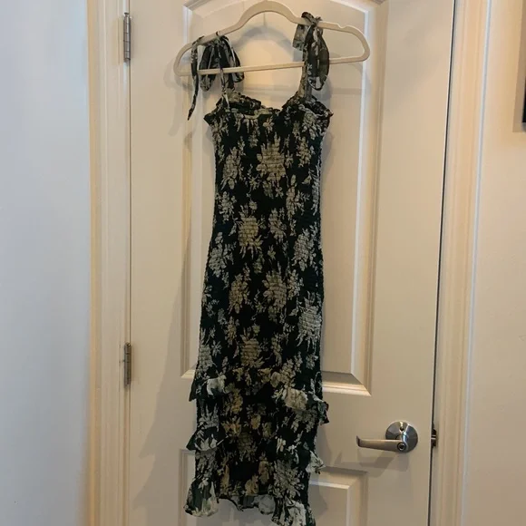 Abercrombie & Fitch green floral ruffle dress - Picture 5 of 6